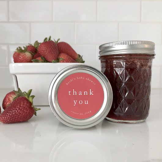 HEIDIレッドボホユニークーシンプル赤ちゃんシャワーありがとう ラウンドシール