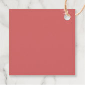 HEIDIレッドボホ素朴ーシンプル赤ちゃんシャワーありがとう フェイバータグ (裏面)