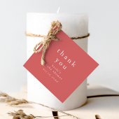 HEIDIレッドボホ素朴ーシンプル赤ちゃんシャワーありがとう フェイバータグ