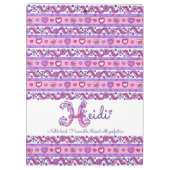 Heidi名前とはハート文字Hクリップボード クリップボード (裏面)