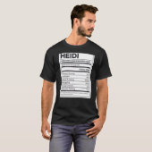 Heidi栄養情報問題解決懸命W Tシャツ (正面フル)
