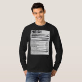 Heidi栄養情報問題解決懸命W Tシャツ (正面フル)