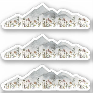 HEIDI水彩山野カラフル花 シール