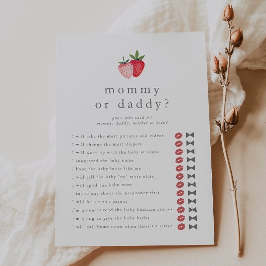 HEIDI誰がママのパパ赤ちゃんシャワーのゲームカード 招待状