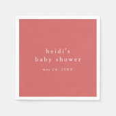 HEIDI赤い夏ボホ素朴シンプル赤ちゃんシャワー スタンダードカクテルナプキン (正面)