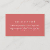 HEIDI赤ユニーク夏ボホシンプルベビーシャワー エンクロージャーカード (正面)