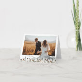 HEIDI ボーホー マウンテン フローラル フォト サンクス カード (正面)