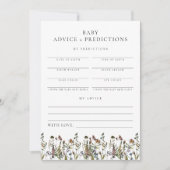 HEIDI ボーホー ワイルドフラワー ベイビー アドバイス&予測 招待状 (正面)