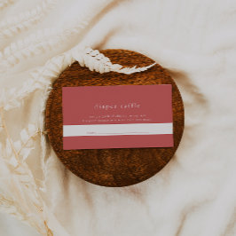 HEIDI レッドサマー シンプル ベビーシャワー おむつラッフル エンクロージャーカード