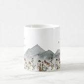 HEIDI 水彩画の山の野の花の結婚式ギフト コーヒーマグカップ (中央)