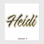 Heidi black gold Lettering Aufkleber Sticker シール (シート)
