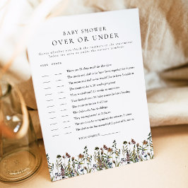 HEIDI Bohoワイルドフラワーの上または下のベビーカード 招待状