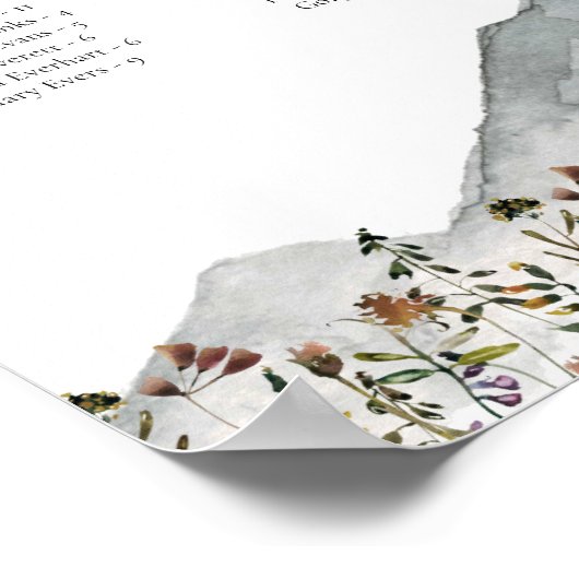 HEIDI Boho山野花座図 ポスター (角)