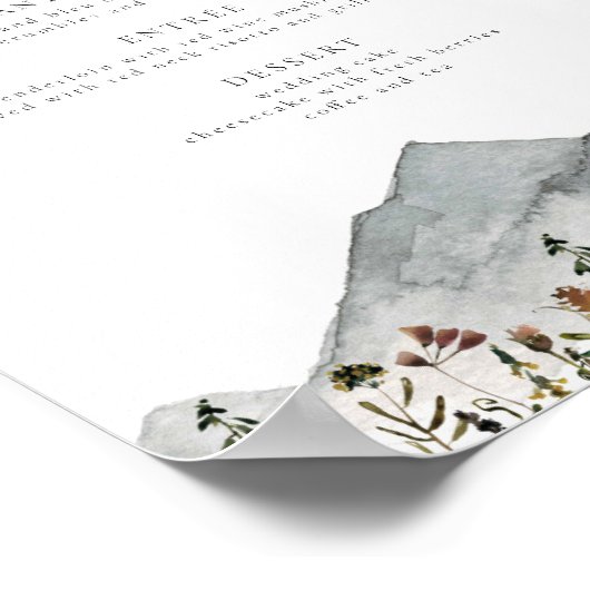 HEIDI Boho Mountain Flower Let's Dinnerメ食べニュー ポスター (角)