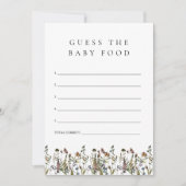 HEIDI Boho Wildflowerベビーフードゲームを推測 招待状 (正面)