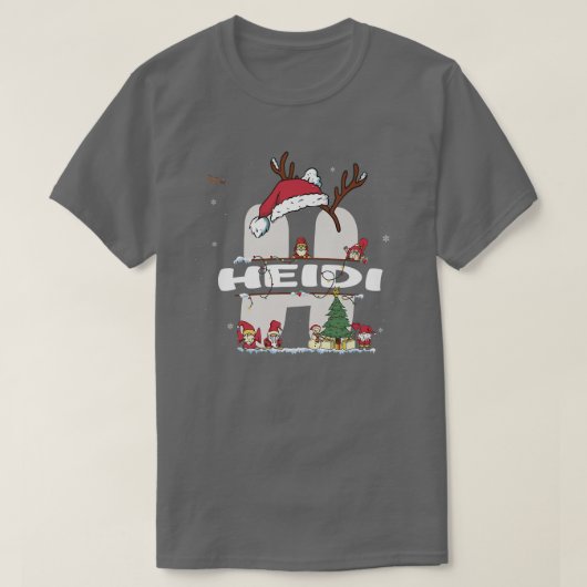 Heidi Christmasw Heidiクリスマスの名前おもしろい Tシャツ (デザイン正面)