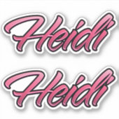 Heidi faded pink Aufkleber Sticker Stickerset シール (正面)