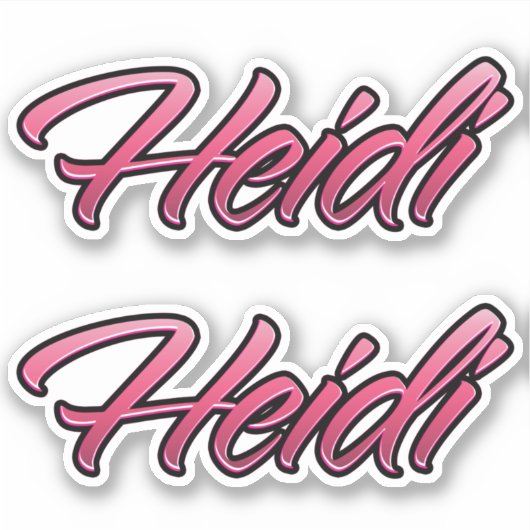 Heidi faded pink Aufkleber Sticker Stickerset シール (正面)