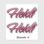 Heidi faded pink Aufkleber Sticker Stickerset シール (シート)