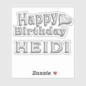 Heidi Happy Birthday silver Aufkleber Sticker シール (シート)