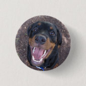 Heidi Happy Rottweiler Button 缶バッジ (正面)