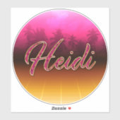 Heidi Vorname Name golden pink Aufkleber Sticker シール (シート)