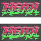 Heidi Vorname Name Graffiti Aufkleber Sticker シール (正面)