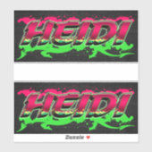 Heidi Vorname Name Graffiti Aufkleber Sticker シール (シート)