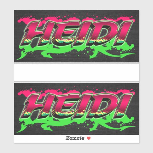 Heidi Vorname Name Graffiti Aufkleber Sticker シール (シート)