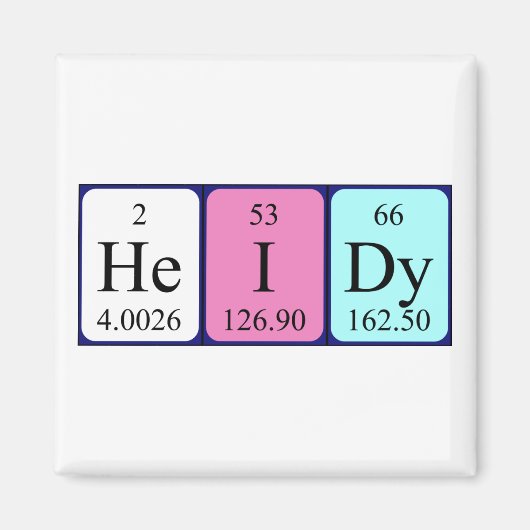 Heidy周期表名磁石 マグネット (正面)