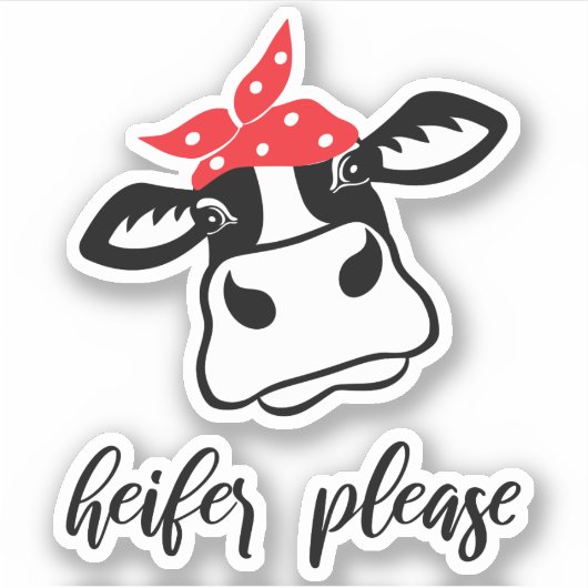 Heifer please laptopステッカー シール (正面)