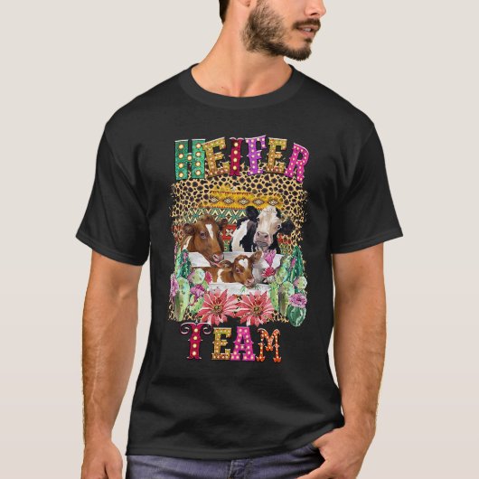 Heifer Team Girl  Cow  Heifer Tシャツ (正面)