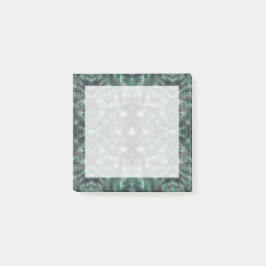 Heights Dark Green Abstract Watercolor Art ポストイット