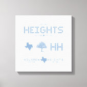 Heights Design Collection, Blue Tile, Houston TX キャンバスプリント (正面)