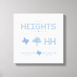 Heights Design Collection, Blue Tile, Houston TX キャンバスプリント