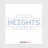 Heights Tile, Blue Tile, Houston Heights シール (シート)