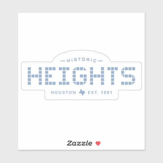 Heights Tile, Blue Tile, Houston Heights シール (シート)