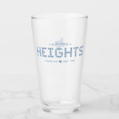 Heights Tile, Blue Tile, Houston Heights タンブラーグラス (正面)