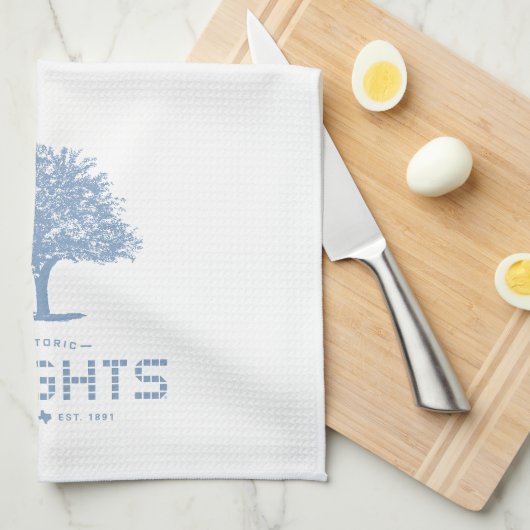 Heights Tile & Tree, Blue Tile, Houston Heights キッチンタオル (四つ折り)