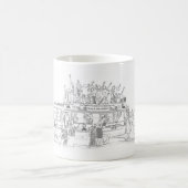 Heiler ohne Grenzen - Pondicherry 2018 (Umrisse) コーヒーマグカップ (中央)