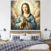 Heilige Mutter Gottes – Göttliche Liebe & Schutz キャンバスプリント (インサイチュ (寝室))
