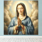 Heilige Mutter Gottes – Göttliche Liebe & Schutz キャンバスプリント (インサイチュ (ウッドフロア))