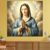 Heilige Mutter Gottes – Göttliche Liebe & Schutz キャンバスプリント (インサイチュ (リビング))