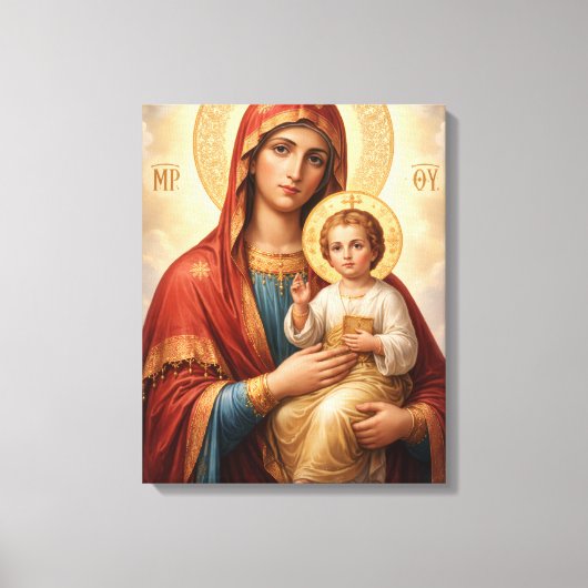 Heilige Mutter Gottes Göttliche Liebe & Schutz´10 キャンバスプリント (正面)