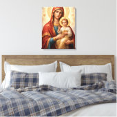 Heilige Mutter Gottes Göttliche Liebe & Schutz´10 キャンバスプリント (インサイチュ (寝室))