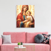 Heilige Mutter Gottes Göttliche Liebe & Schutz´10 キャンバスプリント (インサイチュ (リビング))