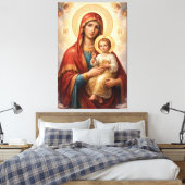 Heilige Mutter Gottes Göttliche Liebe & Schutz´10 キャンバスプリント (インサイチュ (寝室))