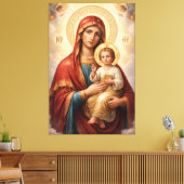 Heilige Mutter Gottes Göttliche Liebe & Schutz´10 キャンバスプリント (インサイチュ (リビング))