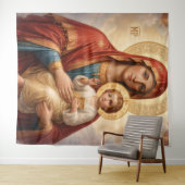 Heilige Mutter Gottes Göttliche Liebe & Schutz´10 タペストリー (インサイチュ(横))