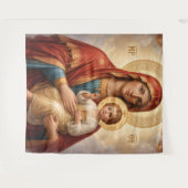 Heilige Mutter Gottes Göttliche Liebe & Schutz´10 タペストリー (正面(横))